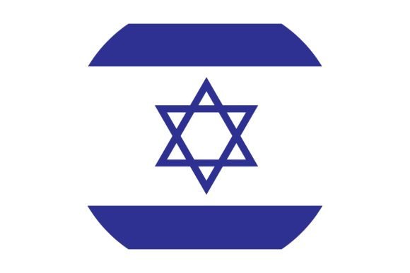 Vector Icon with Israel Flag Grafik Plotterdateien Von pch.vector