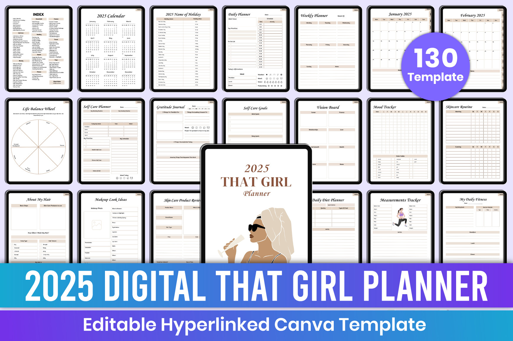 2025 Digital That Girl Planner Canva Graphic by Mustafiz · Creative Fabrica