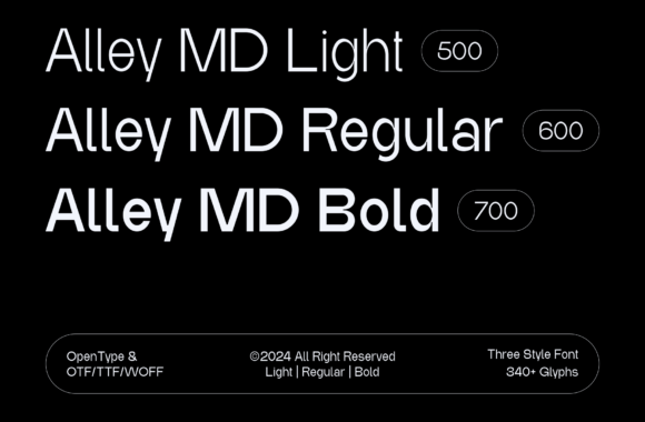 Alley Md Font - Preview 1