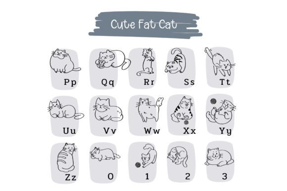 Cute Fat Cat Font - Preview 2