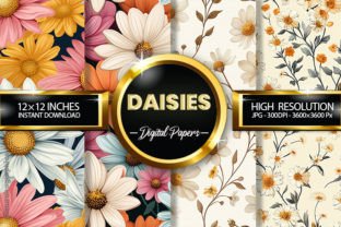 Daisies Digital Papers Graphic by Hurairagraphics · Creative Fabrica