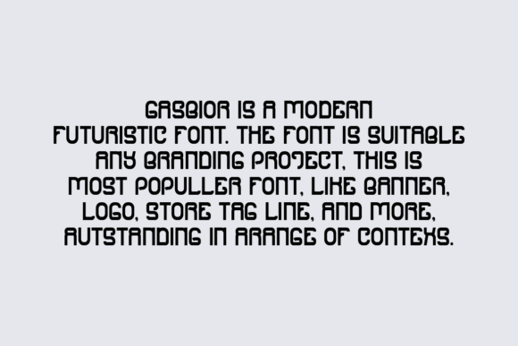 Gasbior Font - Preview 3