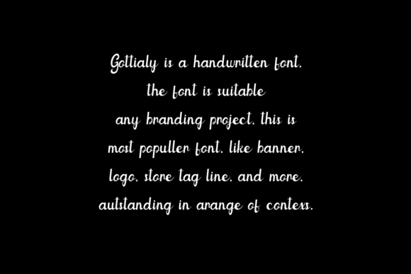 Gottialy Font PNG with transparent background - Preview 3