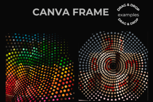 Halftone Canva Frame Graphic by LuxXpression · Creative Fabrica
