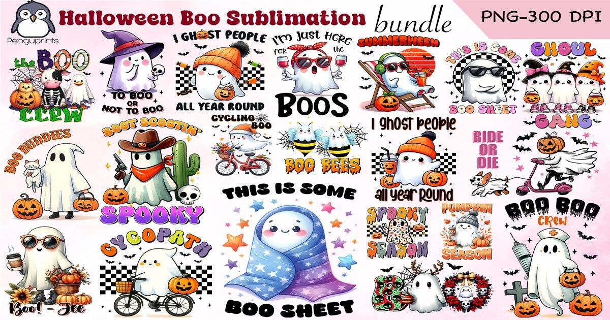 Halloween Boo Sublimation Bundle Bundle · Creative Fabrica