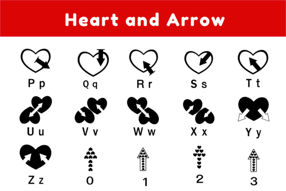 Heart and Arrow Font - Preview 2