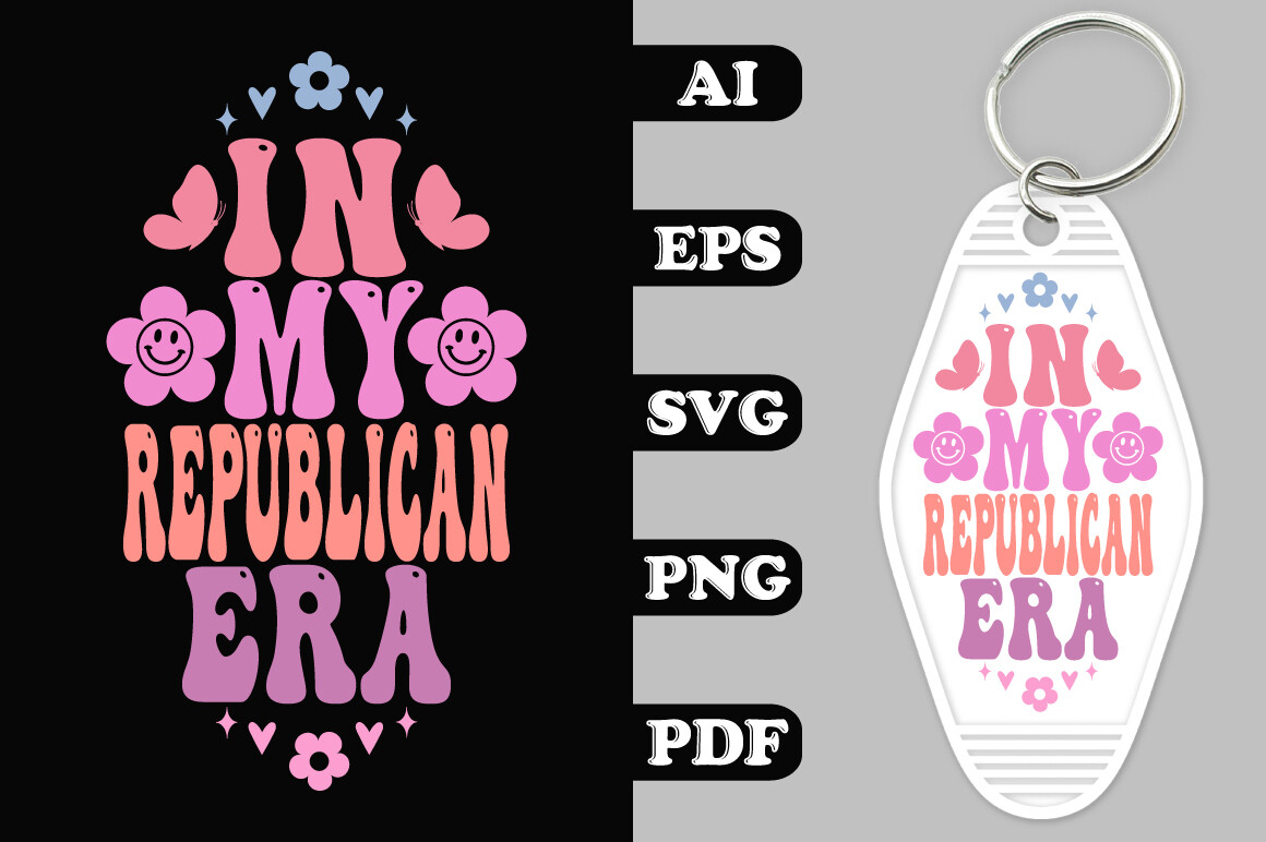 In My Republican Era Groovy Key Chain Graphic by hosneara 4767 ...