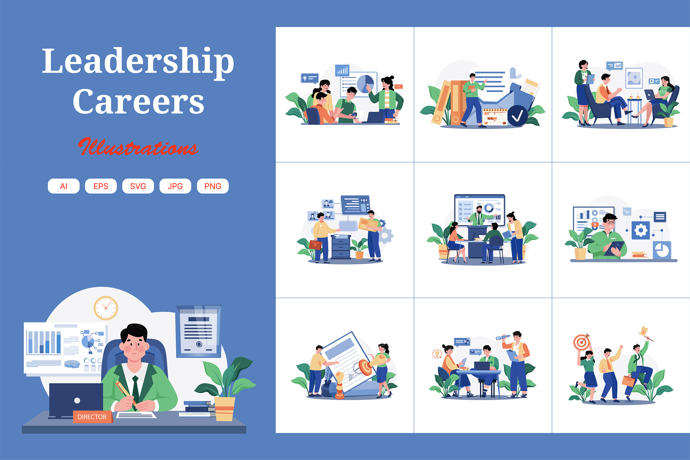 M570_Leadership Careers Illustration Graphic by freeslab88 · Creative ...