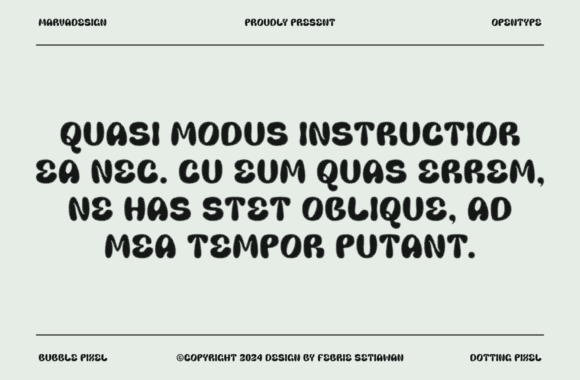 Marva Bubblo Pixel Font PNG with transparent background - Preview 4
