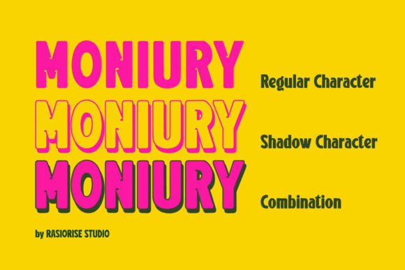 Moniury Font PNG with transparent background - Preview 1