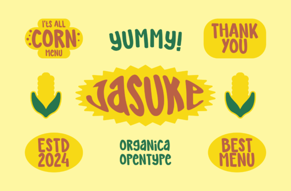 Organica Font PNG with transparent background - Preview 3