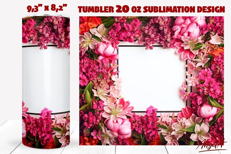Square Frame Tumbler Wrap Sublimation Graphic by Angel-A · Creative Fabrica