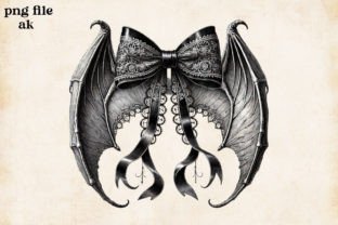 Black Coquette Bat Bow Retro Halloween Graphic by Ak Artwork · Creative ...