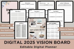 Digital 2025 Vision Board Interior Graphic by munjixpro · Creative Fabrica