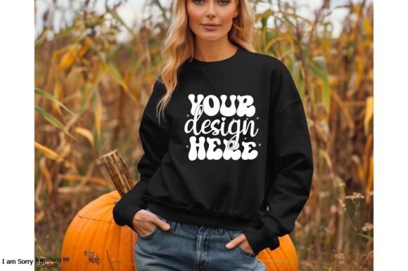Gildan 18000 Fall Sweatshirt Mockupv6 Afbeelding Hoodies & Sweatshirts Door MockupsEasy