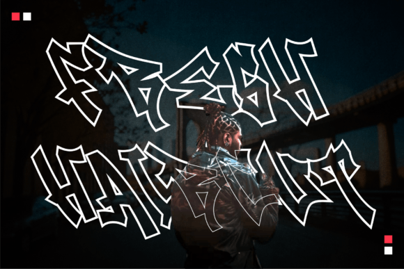 Raven Graff Font PNG with transparent background - Preview 4