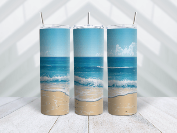 Beach Waves 20oz Tumbler Wrap JPG