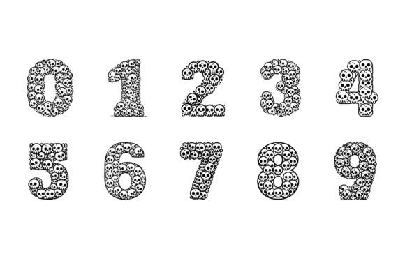 Gothic Skull Font PNG with transparent background - Preview 2