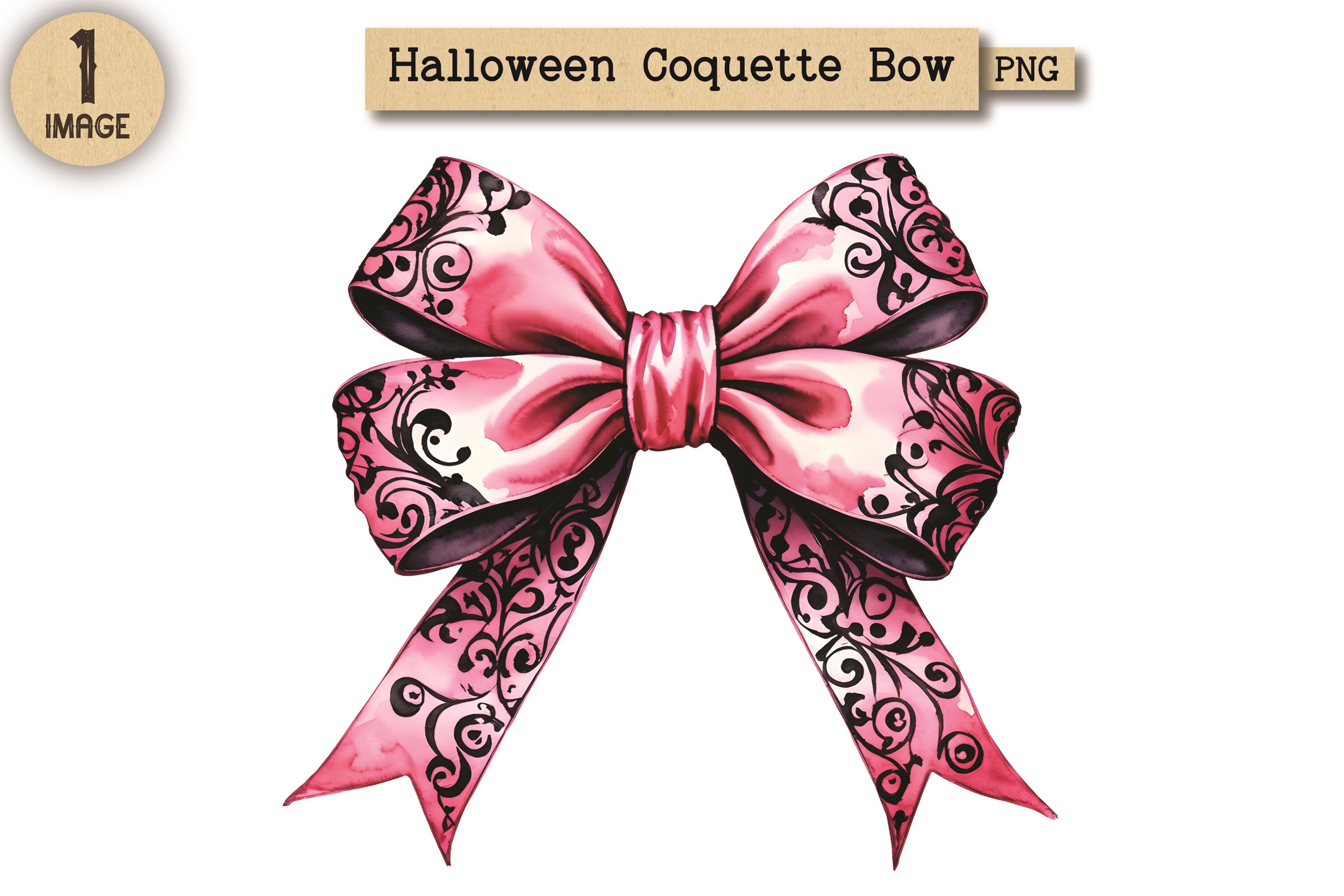 Halloween Coquette Bow PNG Clipart 30 Graphic by VintageRetroCafe ...