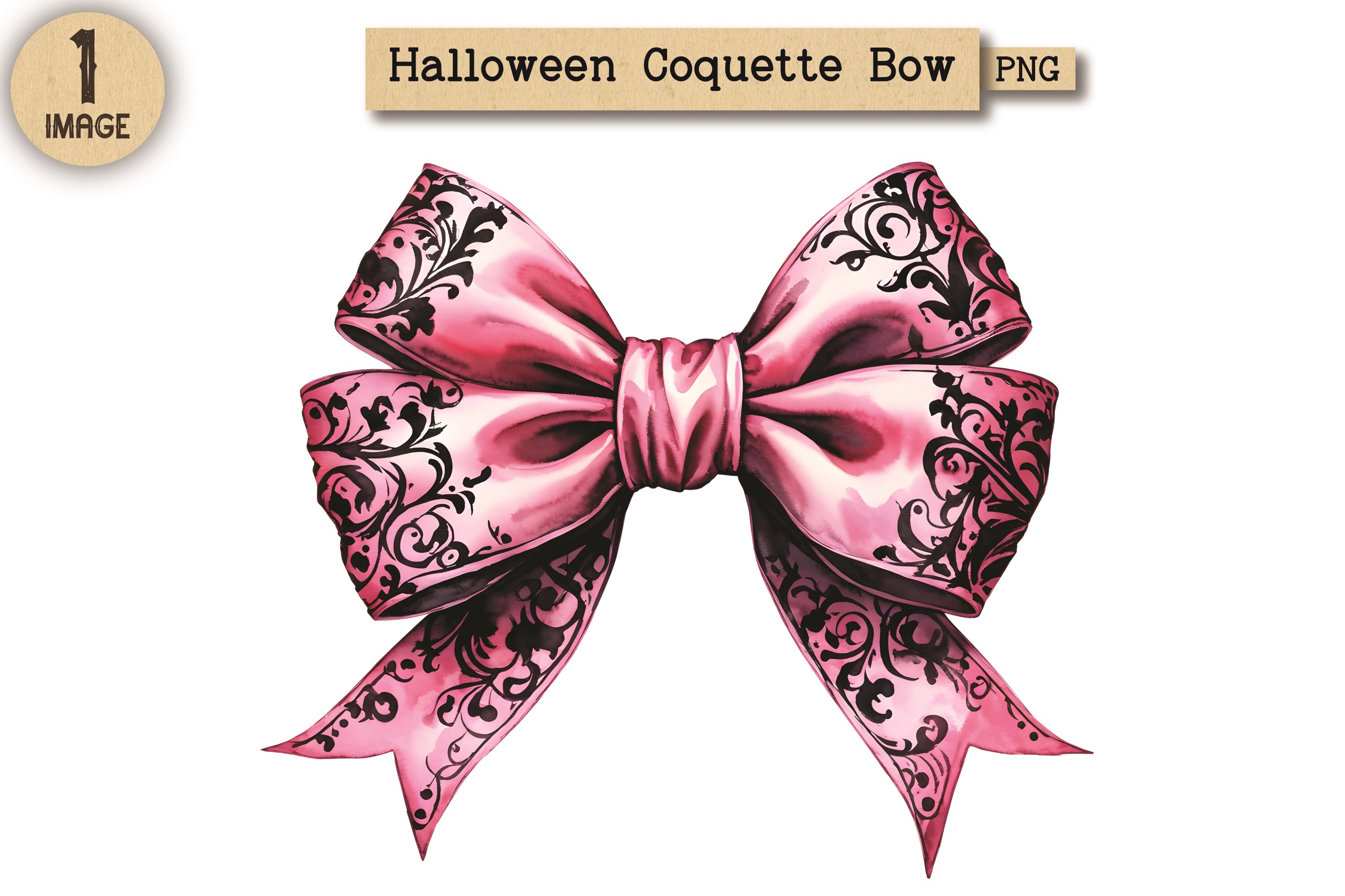 Halloween Coquette Bow PNG Clipart 34 Graphic by VintageRetroCafe ...