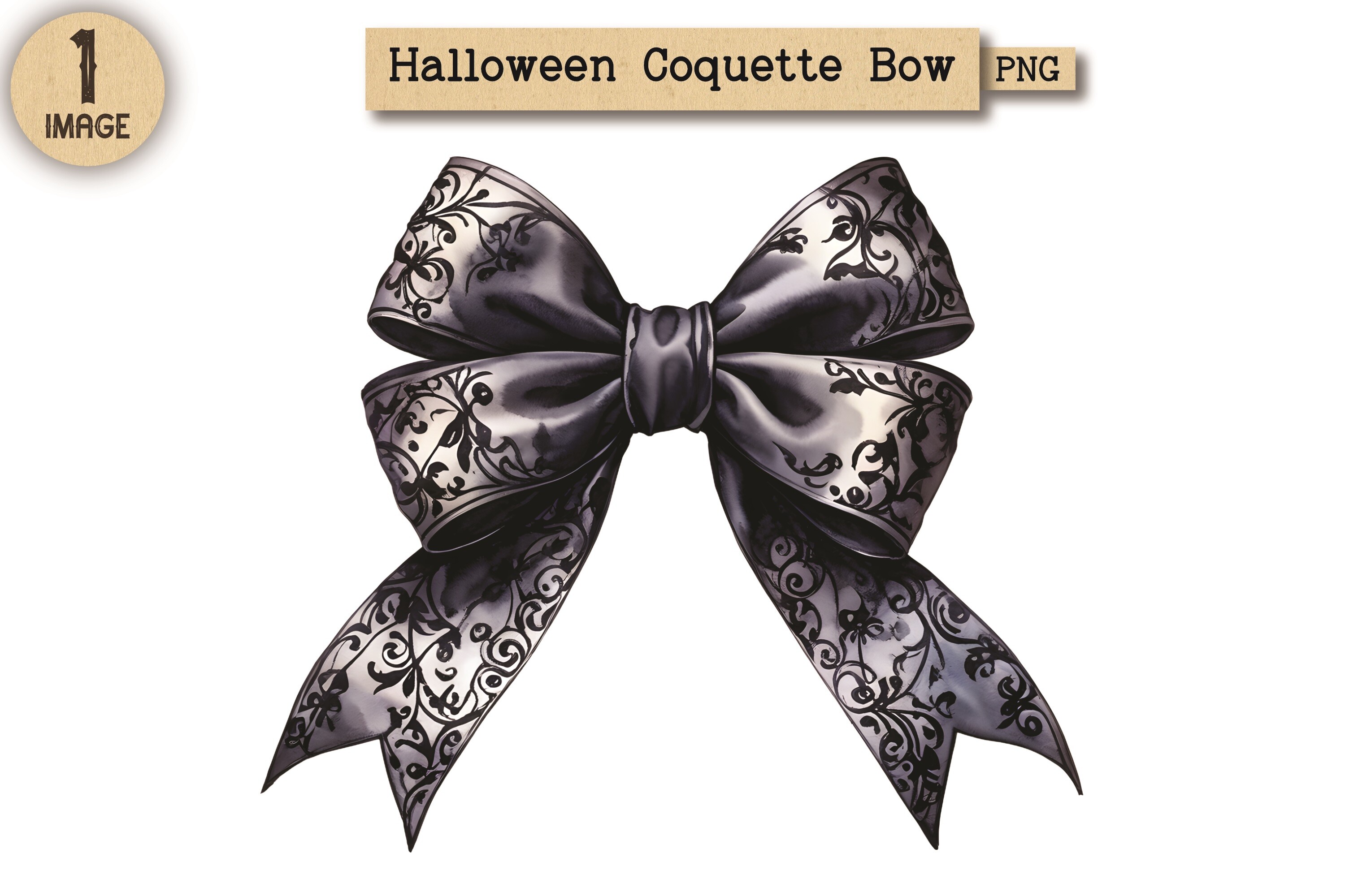 Halloween Coquette Bow PNG Clipart 39 Graphic by VintageRetroCafe ...