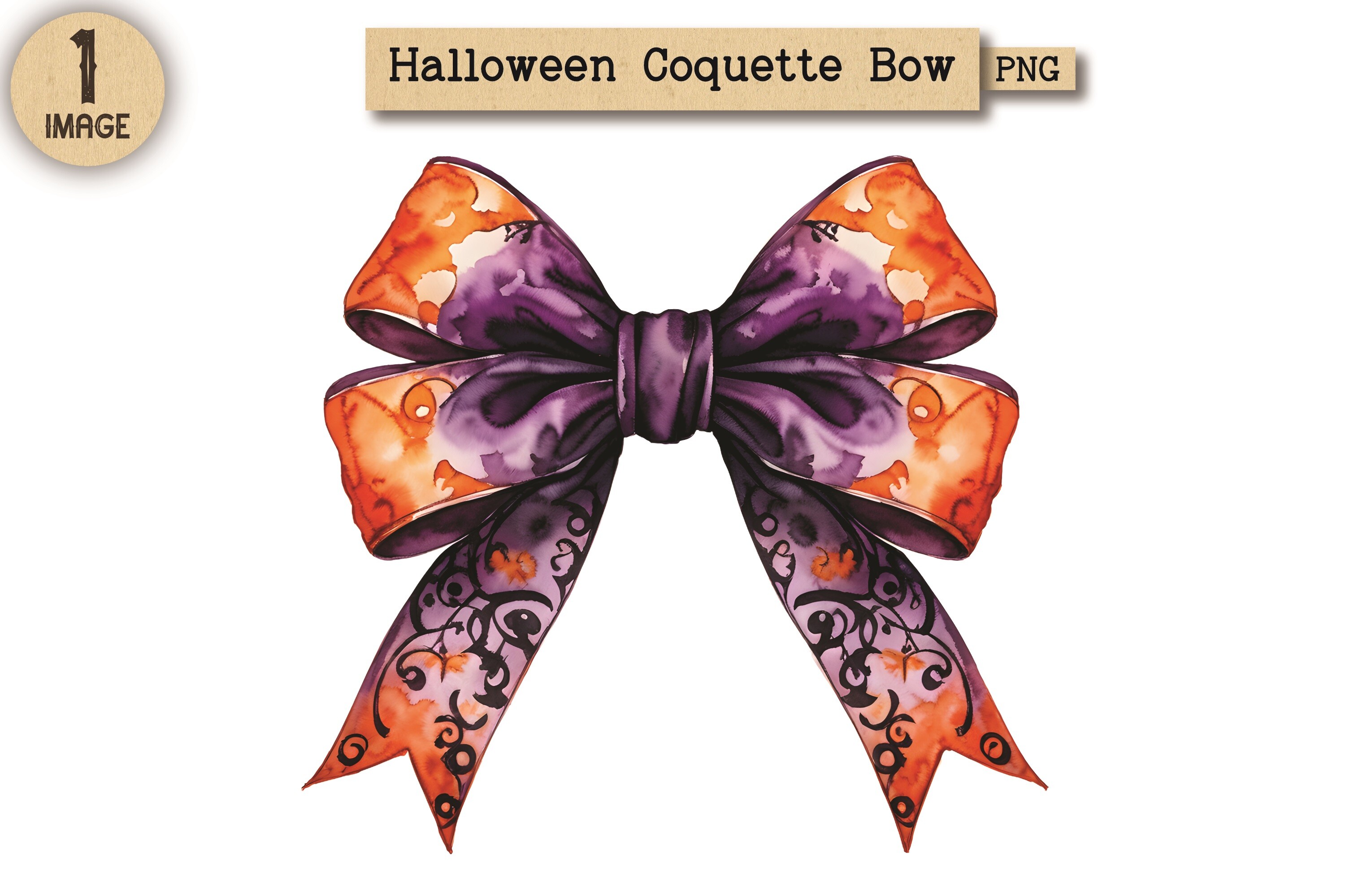 Halloween Coquette Bow PNG Clipart 49 Graphic by VintageRetroCafe ...