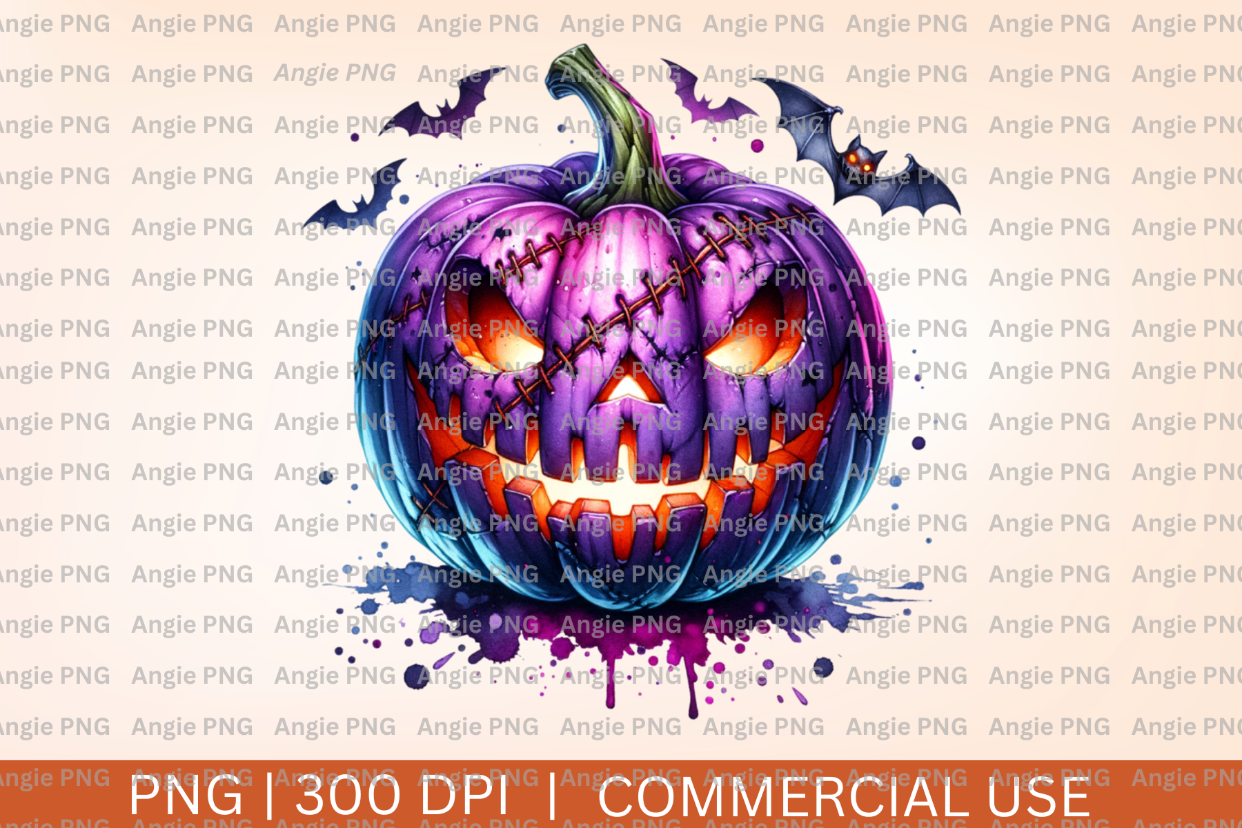 Halloween Spooky Watercolor Pumpkin PNG Graphic by angela39503 ...