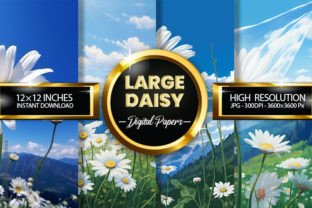 Large Daisy Digital Papers Graphic by Hurairagraphics · Creative Fabrica