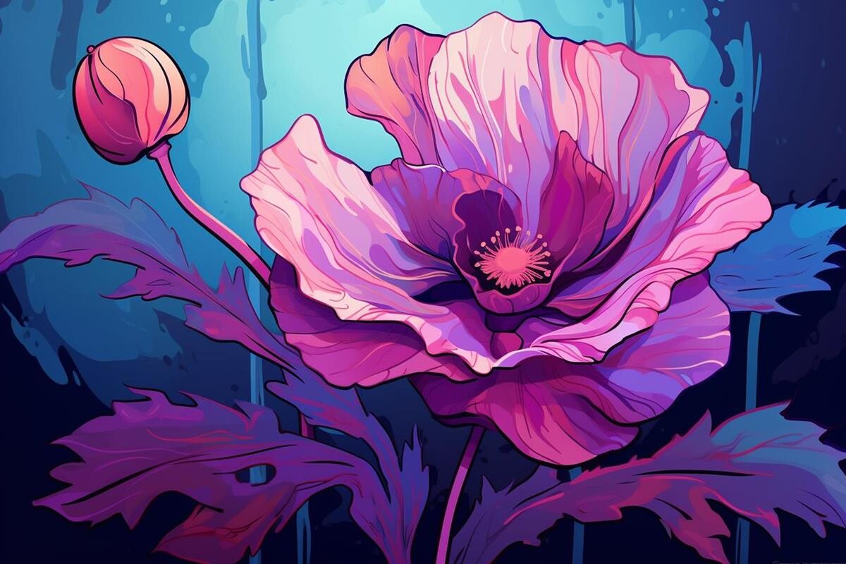 Poppy Art Botanical Illustrations Graphic by Ranya Art Studio ...