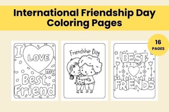 PreK Friendship Day Coloring Pages