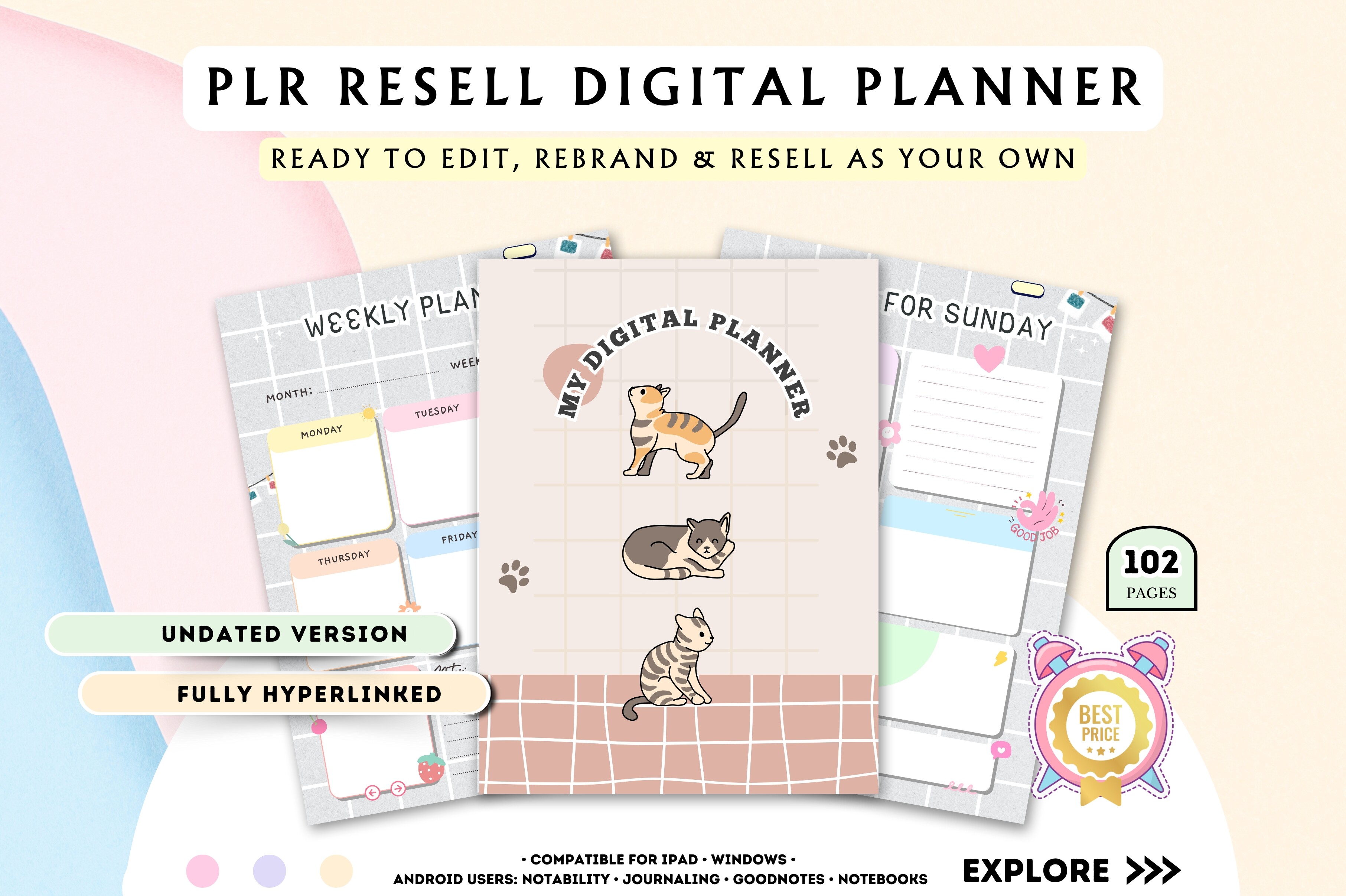 Profitable PLR Resell Digital Planner Graphic by Tas Creative Studio ...