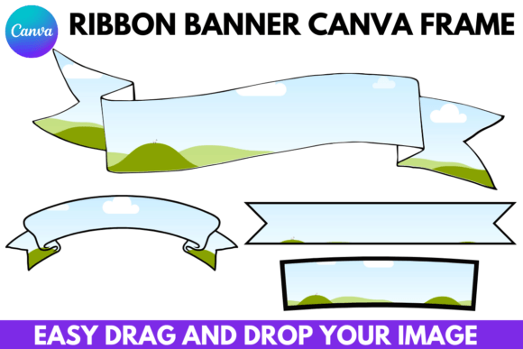 Ribbon Banner Canva Frame