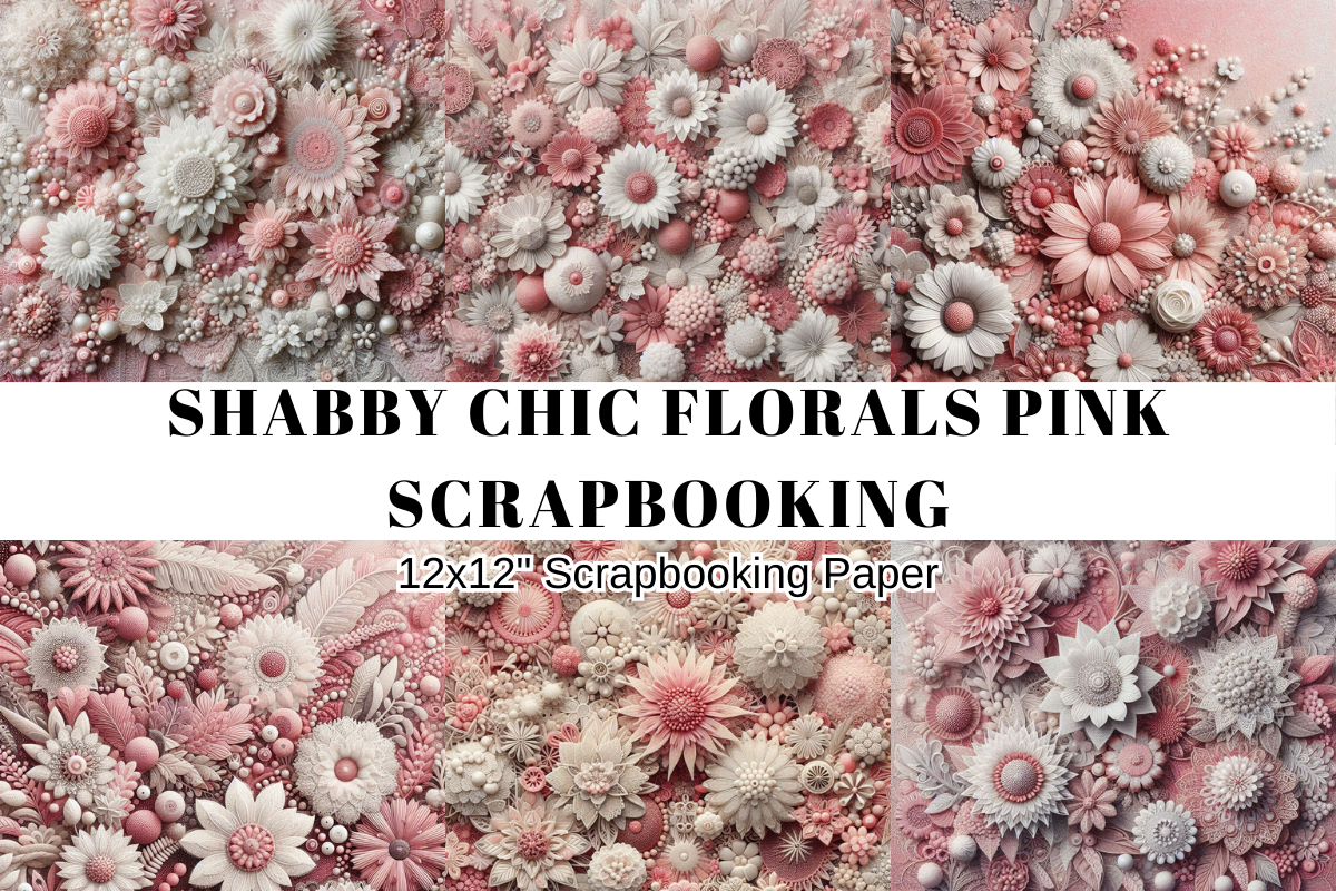 Shabby Chic Florals Pink Elegance Lace Graphic by Jacky Studio ...