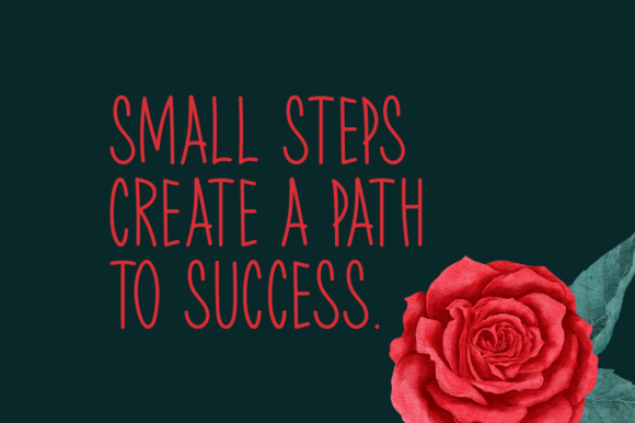 Small Steps Font PNG with transparent background - Preview 1