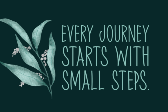 Small Steps Font PNG with transparent background - Preview 4