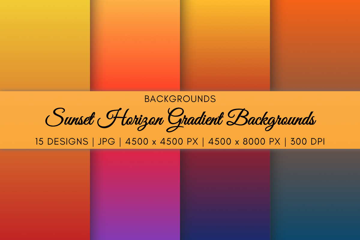 Sunset Horizon Gradient Backgrounds
