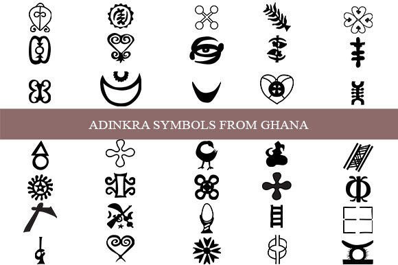 Adinkra Symbols from Ghana Graphic Icons By yawclips