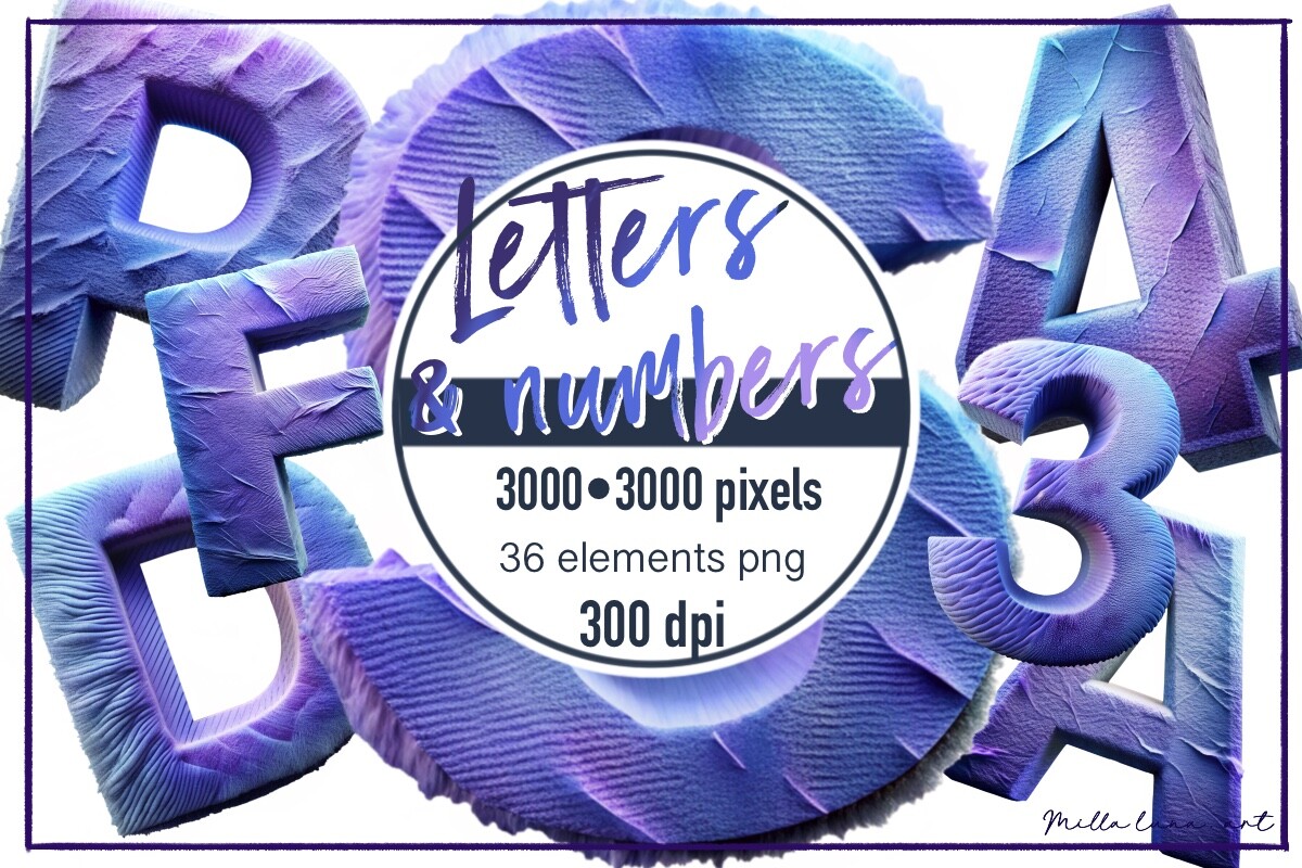Alphabet Letters Purple PNG Graphic by Milla luna. art · Creative Fabrica