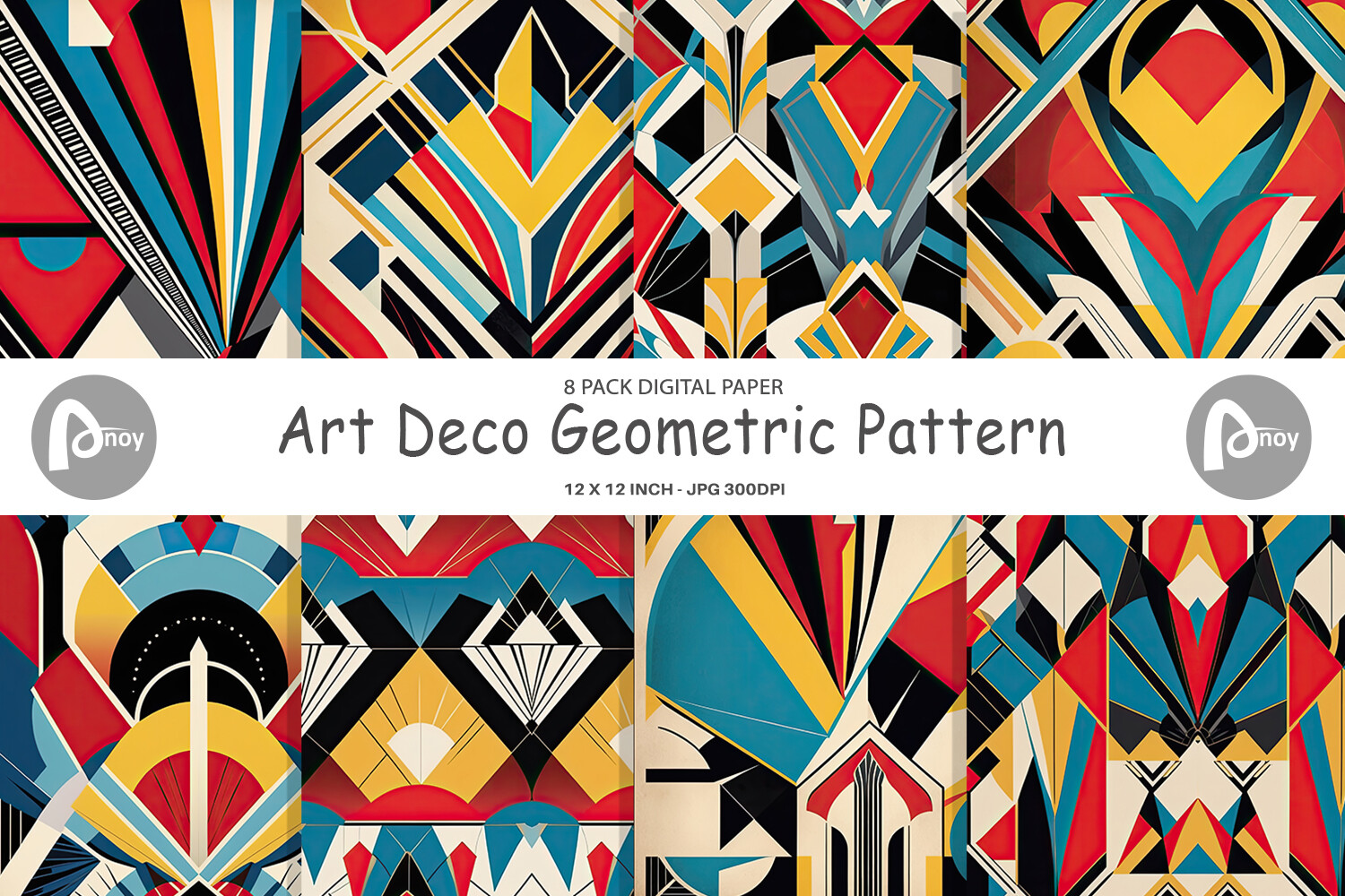 Digital Paper Art Deco Pattern Graphic by Artnoy · Creative Fabrica