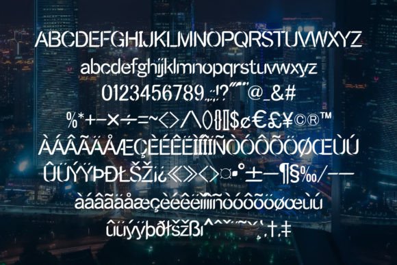 Giologstic Font PNG with transparent background - Preview 3