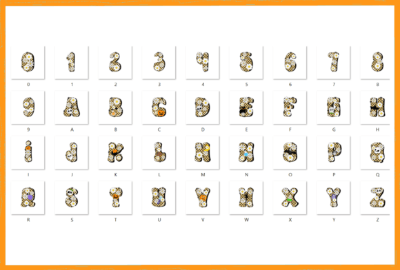 Halloween Daisy Font PNG with transparent background - Preview 5