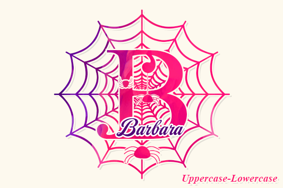 Halloween Spider Web Monogram Font PNG with transparent background - Preview 1