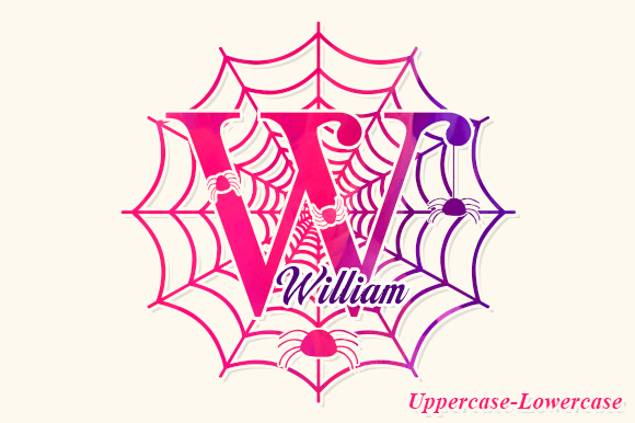 Halloween Spider Web Monogram Font PNG with transparent background - Preview 2