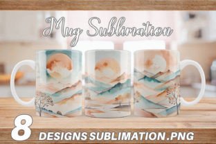 Mug Wrap Watercolor Landscape Graphic by Artnoy · Creative Fabrica