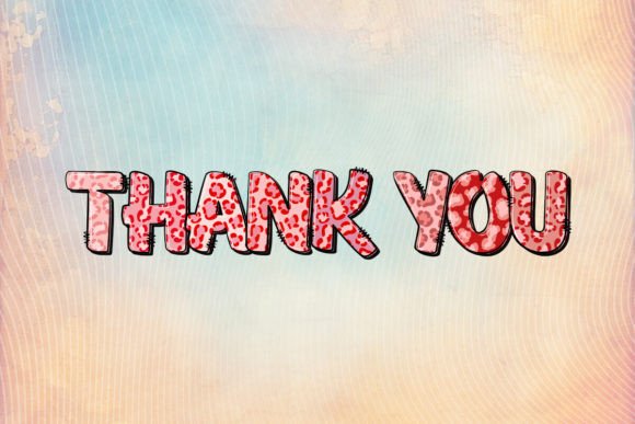Red Leopard Font PNG with transparent background - Preview 3