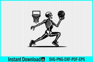 Skeleton Playing Basketball Vector SVG Graphic by Craftabledesign ...