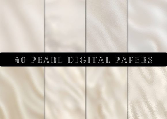 40 Metallic Pearl Texture Digital Papers