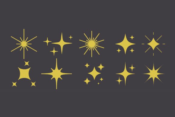 Abstract Starburst and Sparkle Vector