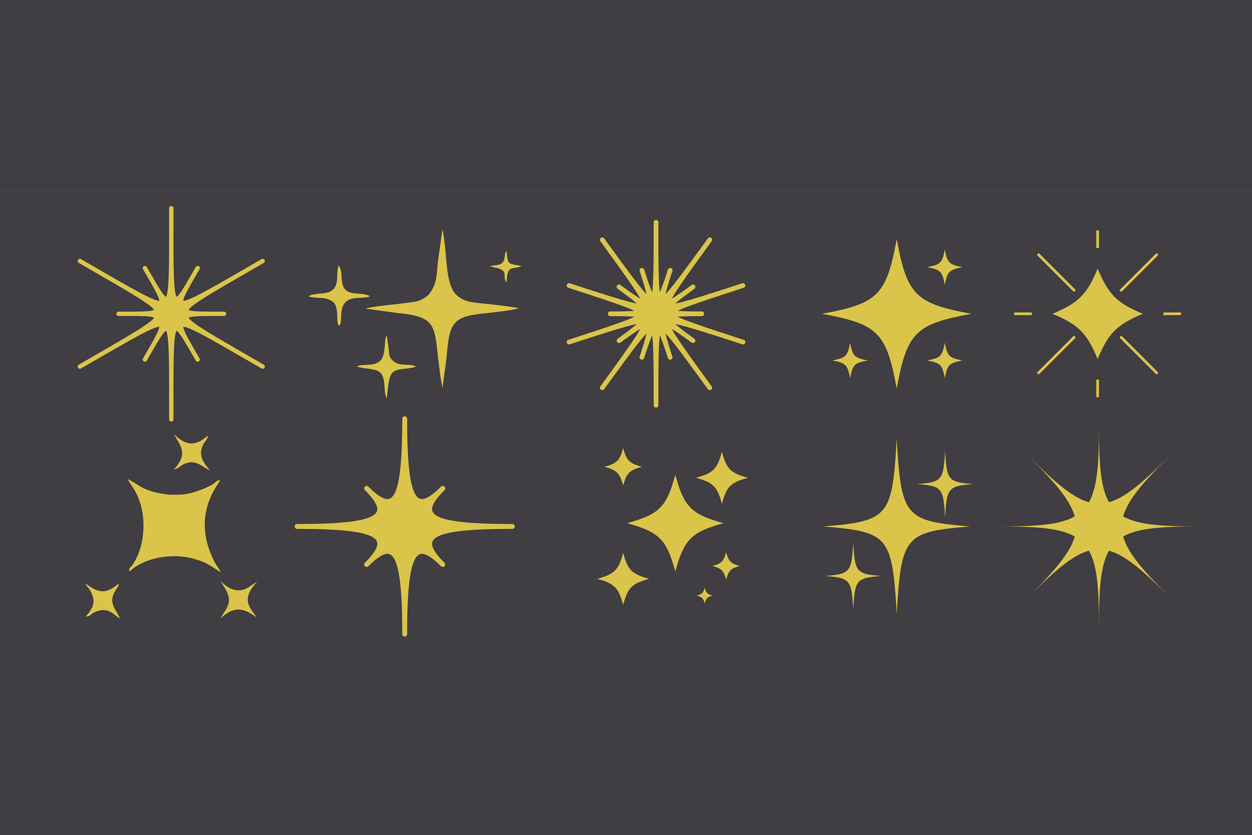 Abstract Starburst and Sparkle Vector