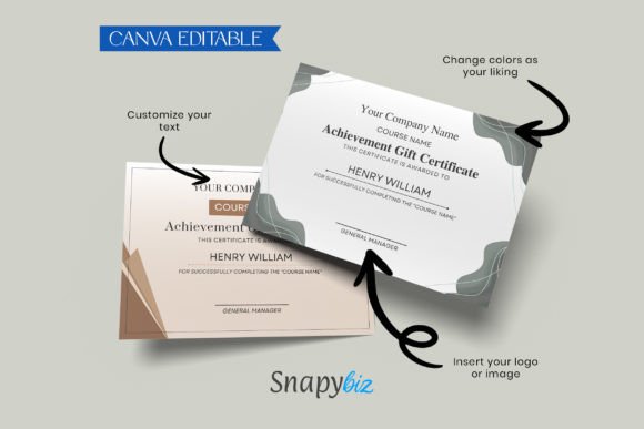 Achievement Gift Certificate Template